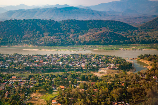 Luang Prabang skyline from top view