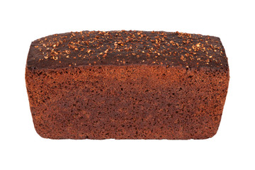 Russian molasses bread closeup isolated on white background