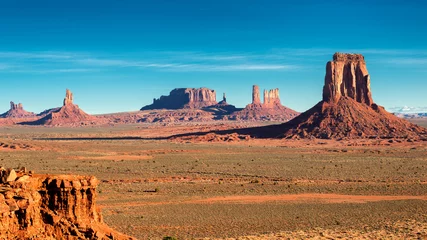 Zelfklevend Fotobehang Desert Landscape - Monument Valley, Utah. © lucky-photo