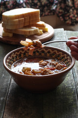 tomato soup (borscht) vegetable - the first dish