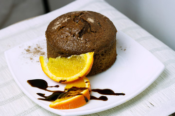 Bizcocho de chocolate y naranja 