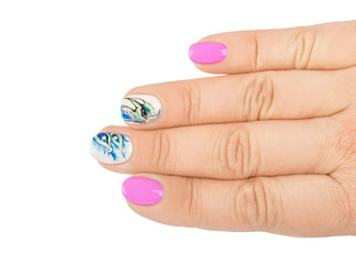 Finger nail with pattern