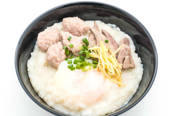  rice porridge with pork and egg