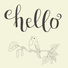 Hello handwritten lettering
