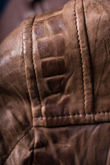 Leather texture. Leather jacket texture