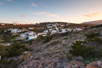 Fototapeta na wymiar Agios Georgios village on Iraklia island in Lesser Cyclades, Greece.
