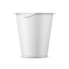 White yogurt pot template.