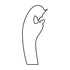 manger saint joseph figure silhouette icon vector illustration design