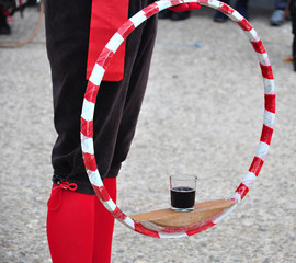 red and white acrobat