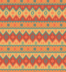 Ethnic textile bright decorative native ornamental striped seamless pattern.