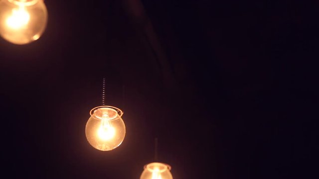 included light bulb in a dark room
