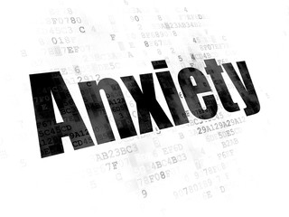 Health concept: Anxiety on Digital background
