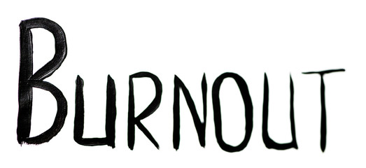 Burnout, Schrift, handgemalt