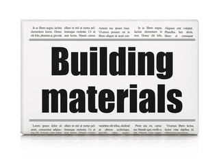 Constructing concept: newspaper headline Building Materials