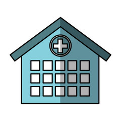 hospital building isolated icon vector illustration design