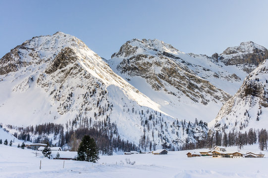 Mountains in Sertigtal near Davos, Switzerland, EU