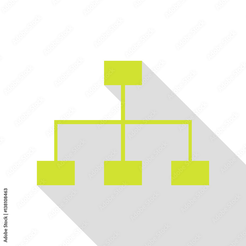 Poster site map sign. pear icon with flat style shadow path.