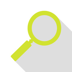 Zoom sign illustration. Pear icon with flat style shadow path.