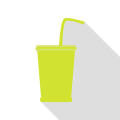 Obraz premium Drink sign illustration. Pear icon with flat style shadow path.