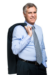 Smiling senior businessman portrait