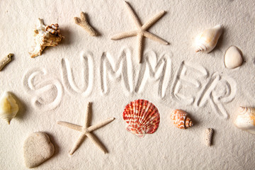 freedom on sandy beach, Summer concept