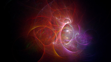  3D rendering abstract fractal light background