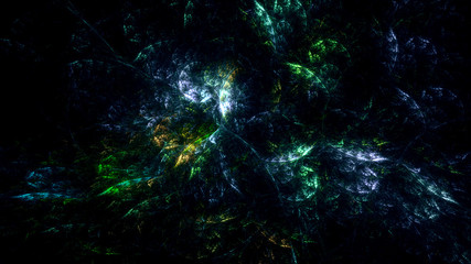 Naklejka na ściany i meble 3D rendering abstract fractal light background