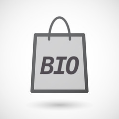 Isolated shopping bag with  the text  BIO