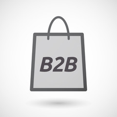 Isolated shopping bag with    the text B2B