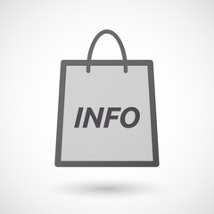 Isolated shopping bag with    the text INFO