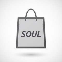 Isolated shopping bag with    the text SOUL