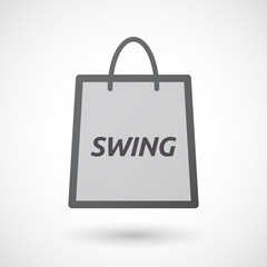 Isolated shopping bag with    the text SWING