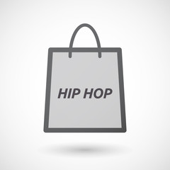 Isolated shopping bag with    the text HIP HOP