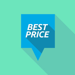 Long shadow tooltip with    the text BEST PRICE
