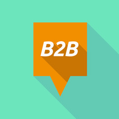 Long shadow tooltip with    the text B2B