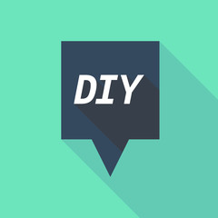 Long shadow tooltip with    the text DIY