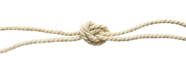 Cotton ropes knot