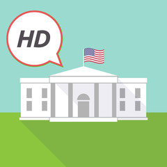 The White House with    the text HD