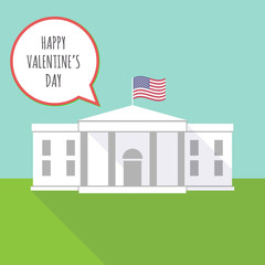 The White House with    the text HAPPY VALENTINES DAY