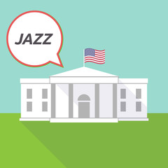 Fototapeta premium The White House with the text JAZZ