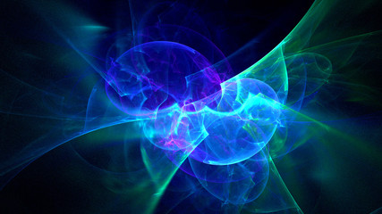  3D rendering abstract fractal light background
