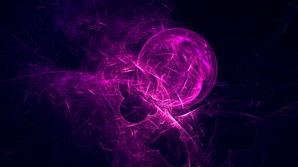 3D rendering abstract fractal light background