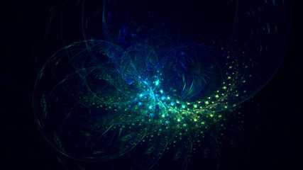 3D rendering abstract fractal light background