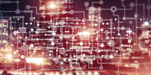 Wireless connection or networking concept as means of communicat