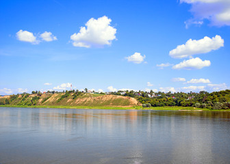The view on the right Bank of the Oka. Nizhny Novgorod region, Russia