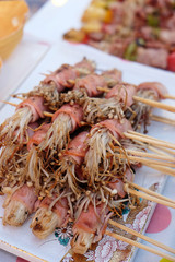 Bar-B-Q,Barbeque Grill ,barbecue,Street Food in thailand