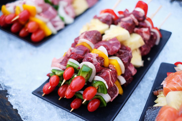 Bar-B-Q,Barbeque Grill ,barbecue,Street Food in thailand