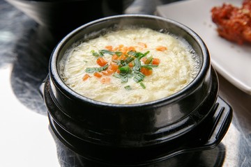 gyeran jjim. Steamed Eggs.