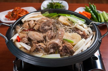jjim dak. Braised Spicy Chicken with Vegetables.