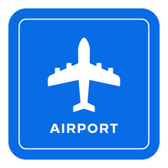 Fototapeta premium Airport road sign